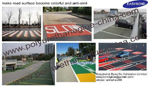 make colorful anti skid Bus Lanes and Stops