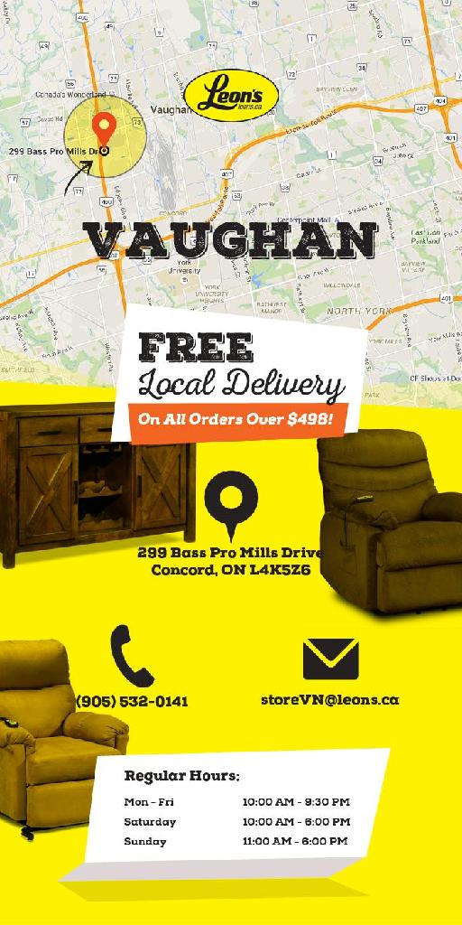 Leon』s Furniture Store Vaughan, Ontario