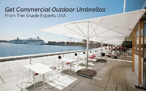 Get Commercial Outdoor Umbrellas from The Shade Experts USA