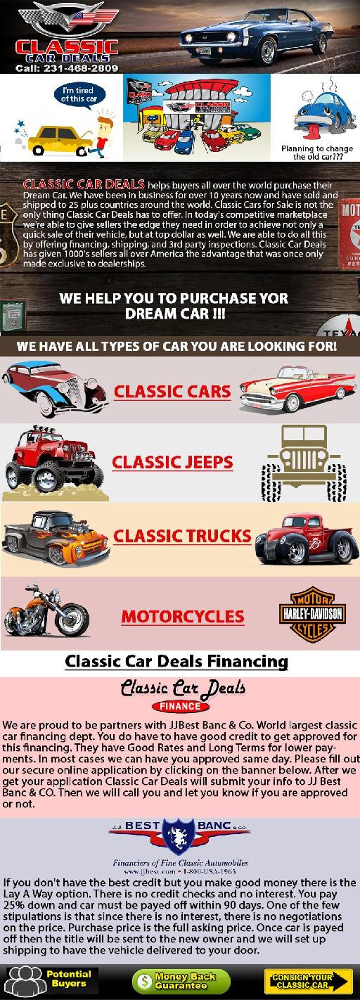 Classic car deals infographics