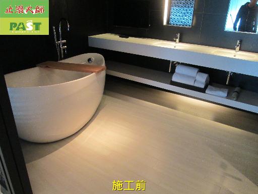 1114 饭店&E;浴室&E;仿木纹中硬度磁砖地面止滑防滑施工工程 &E; 相片