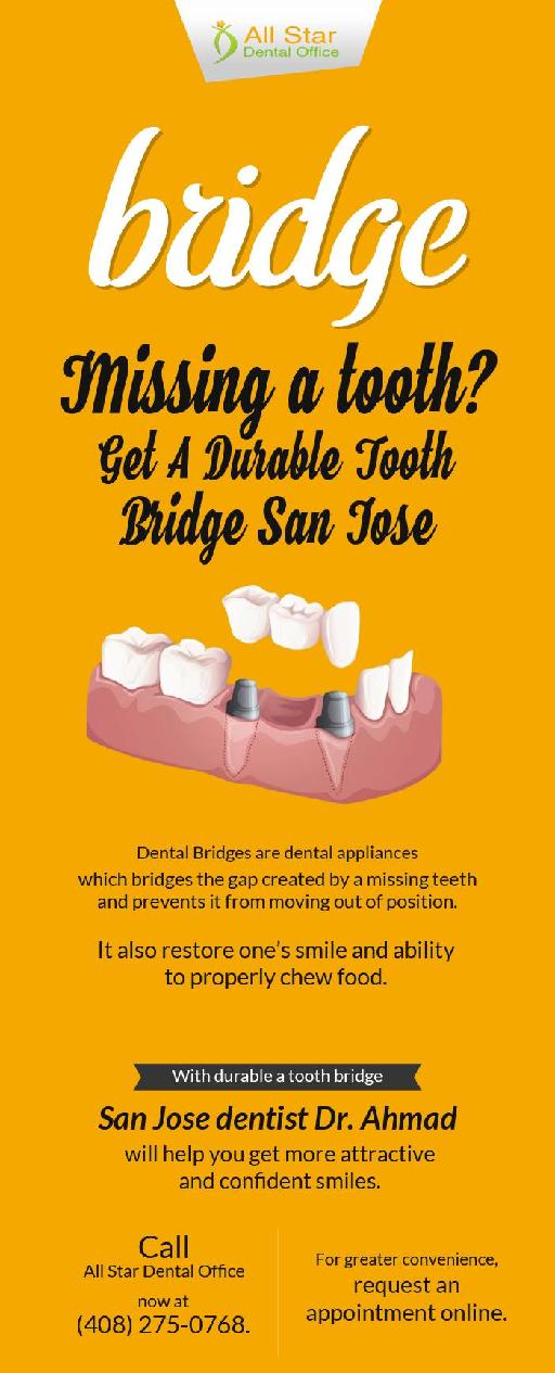 Get A Durable Tooth Bridge at All Star Dental Office