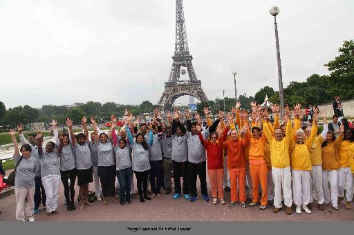 Euro Cup and Yoga Festival at Eiffel Tower Rocked Paris