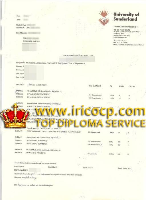 sunderland university fake diploma, buy sunderland uni certificate sample