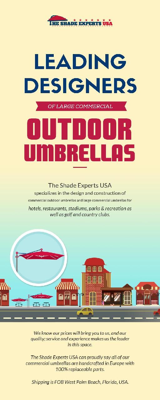 Leading Designers of Large Commercial Outdoor Umbrellas